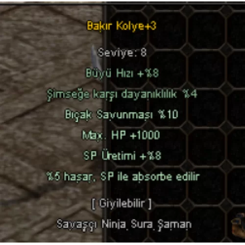  4 EFSUN 100O HP BAKIR KOLYE